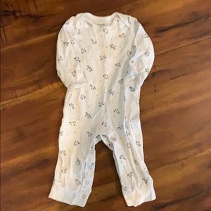 Unicorn button bottom onesie